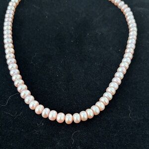 Elegant Pink Pearl Necklace